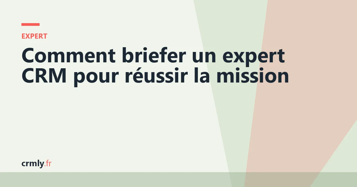 Comment briefer un expert CRM pour réussir la mission — illustration