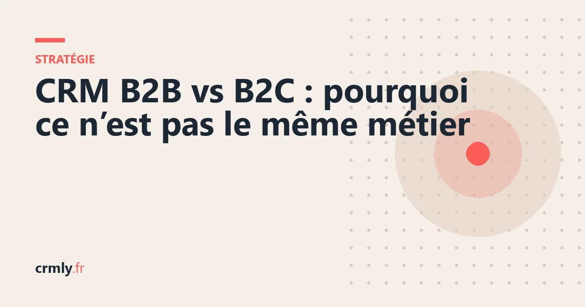 CRM B2B vs B2C : pourquoi ce n’est pas le même métier — illustration
