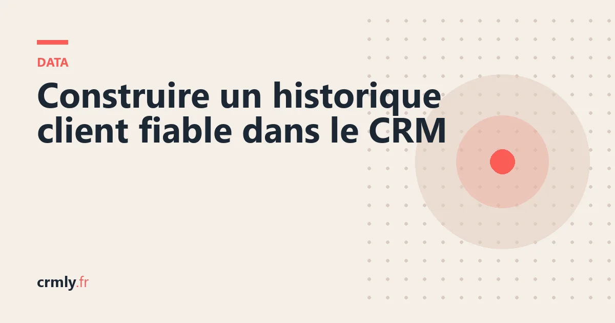 Construire un historique client fiable dans le CRM — illustration